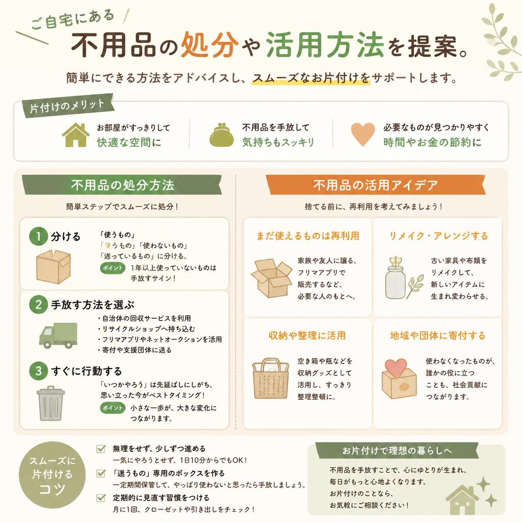 不用品の処分について