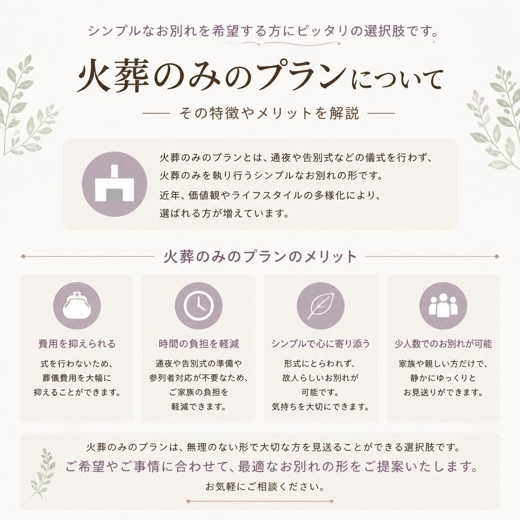 2. 火葬のみプランとは？